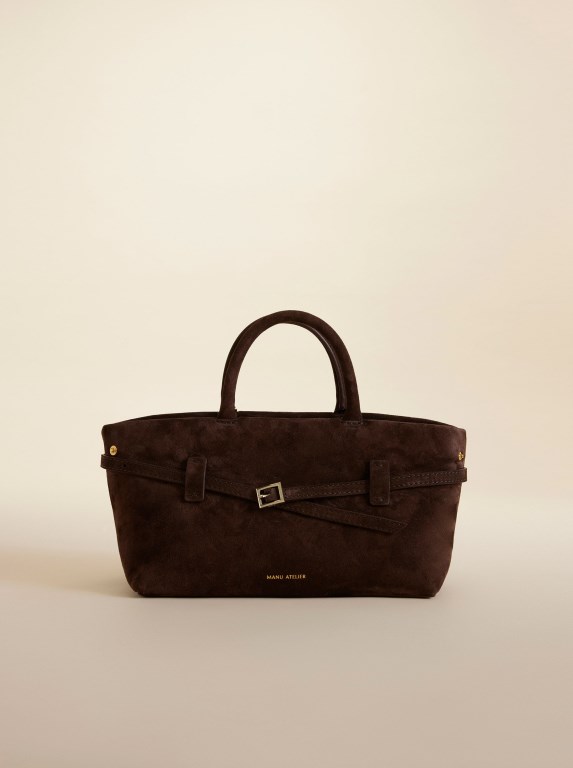 Women Manu Atelier Le Cambon 25 Crossbody Bags Brown | LKTZH-8150